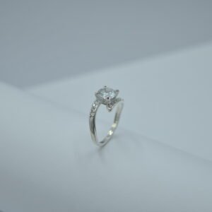 anillo solitario churumbela brazo medio giro