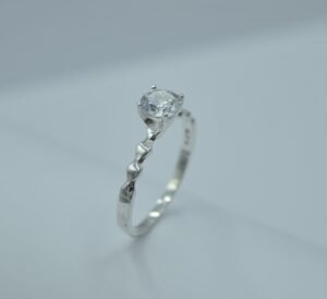 Anillos anillo solitario brazo espiral