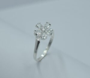 Anillos anillo flor de circonia marquiz