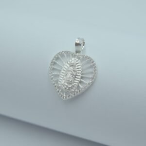 medalla virgen de guadalupe corazón con 2.2cm