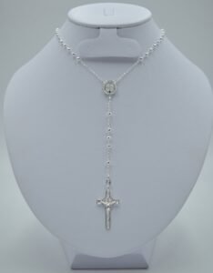 Collares rosario san benito bola facetada 3mm