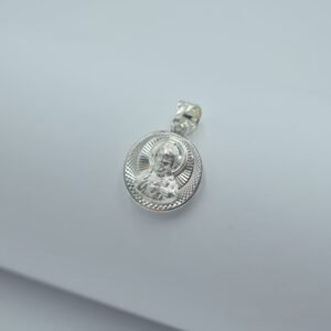 medalla doble vista sagrado corazón de jesus y virgen de guadalupe redonda 1.4cm