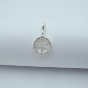 dije árbol de la vida con bisel de circonia 2.1cm