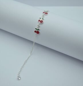 Pulseras pulso cerezas esmaltadas