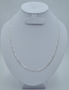 Collares cadena barbado 2mm 25cm