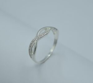 Anillos anillo churumbela bisel cruzada con brazo liso