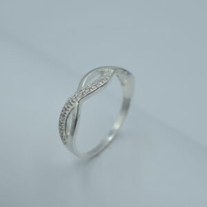 anillo churumbela bisel cruzada con brazo liso