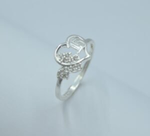 Anillos anillo corazón liso conmemorativo de 15 años