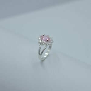 Anillos anillo circonas brazo abierto y forma de flor