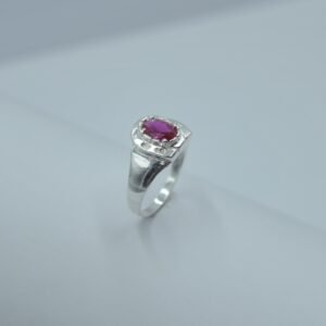 anillo de herradura con circonia oval