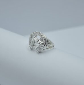 Anillos anillo herradura de circonias con diseño de caballo