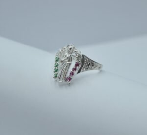 Anillos anillo de herradura de circonias con diseño de san judas