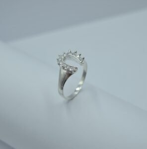 Anillos anillo herradura de circonias