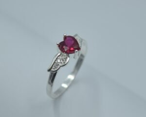 Anillos anillo alas con circonia corazón