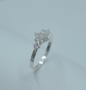 Anillos anillo flor de circonias