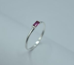 Anillos anillo con circonia baguette