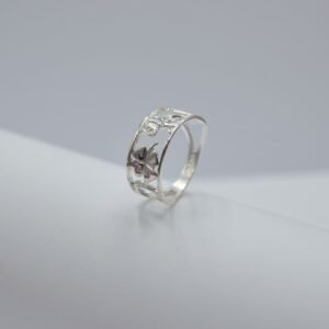 anillo de la suerte trébol calado