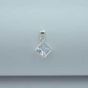 dije circonia cuadro biselado 8x8mm
