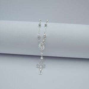 misterio virgen de guadalupe y cruz calada con cristo bola mateada 4mm